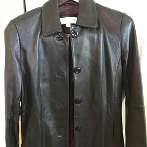 Liz Claiborne Black Supple Leather Jacket Size M
